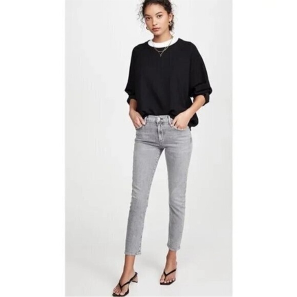 Agolde Toni Light Gray Ankle Jeans - Picture 1 of 12